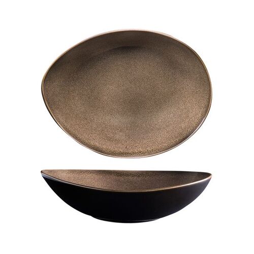 Luzerne Rustic Chestnut Oval Share Bowl 230x180mm (Box of 6)