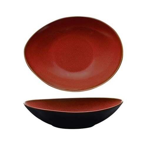 Luzerne Rustic Crimson Oval Share Bowl 230x180mm (Box of 6)