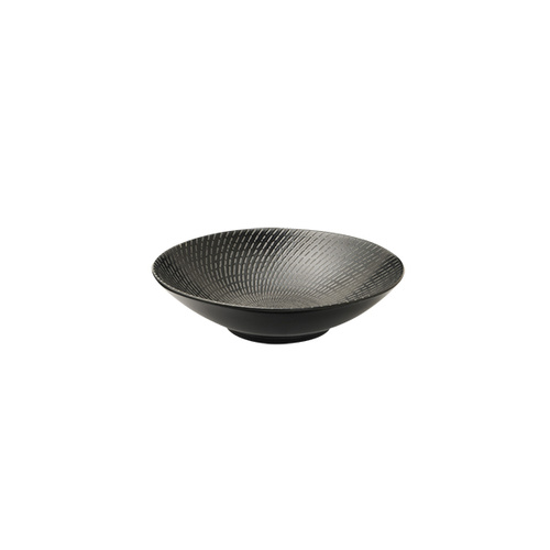 Luzerne Zen Round Bowl Black Swirl 190x50mm / 530ml - Box of 6