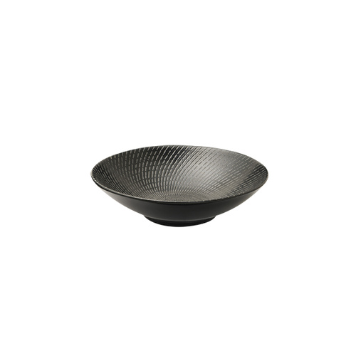 Luzerne Zen Round Bowl Black Swirl 210x59mm / 860ml - Box of 4