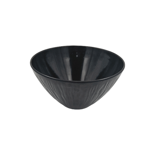 Melamine Bowl V Shape 25cm - Black