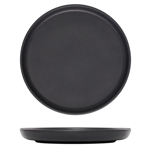 Eclipse Uno Round Plate - 220mm Ø - Black (Box of 6)