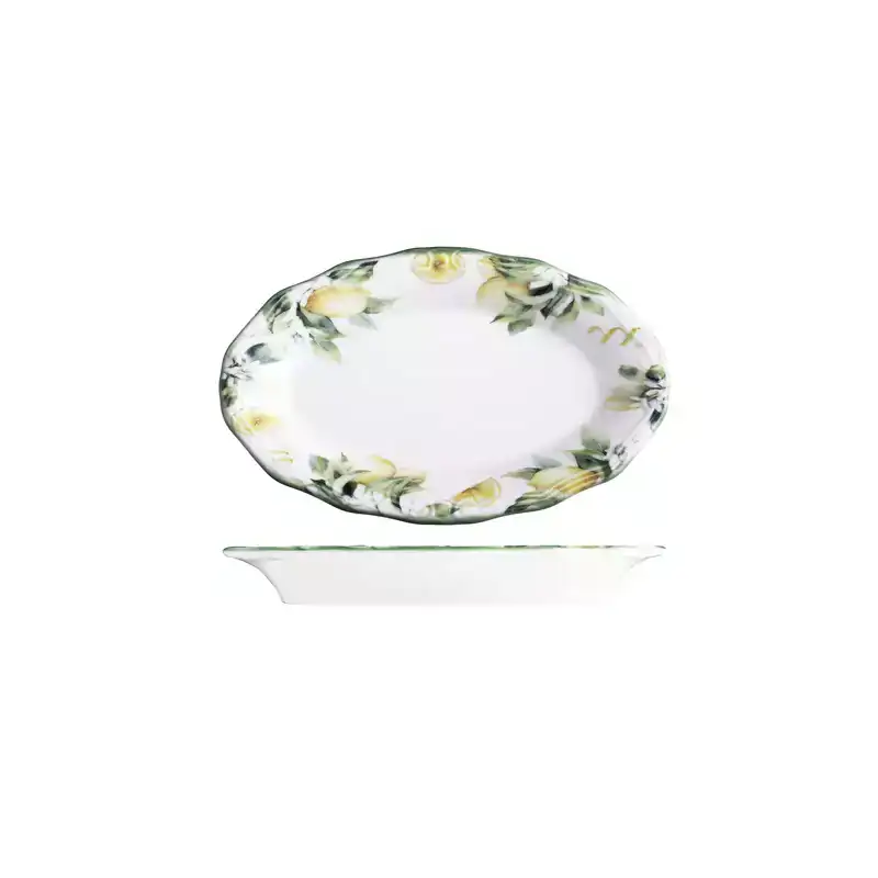 ID Fine Sorrento Oval Scalloped Plate 210mm (Box of 12)