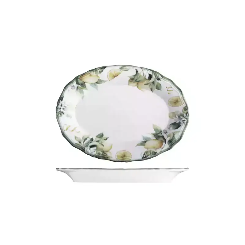 ID Fine Sorrento Oval Scalloped Plate 260mm (Box of 6)