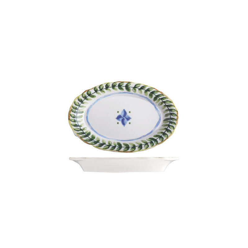 ID Fine Capri Oval Scalloped Plate 320mm (Box of 6)