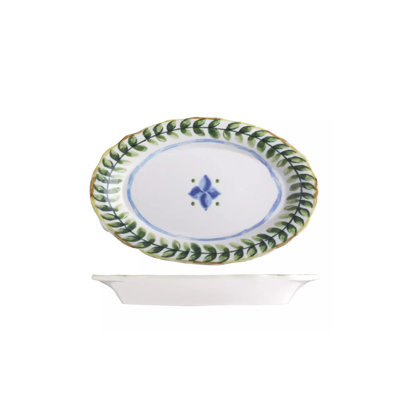 ID Fine Capri Oval Scalloped Plate 320mm (Box of 6)