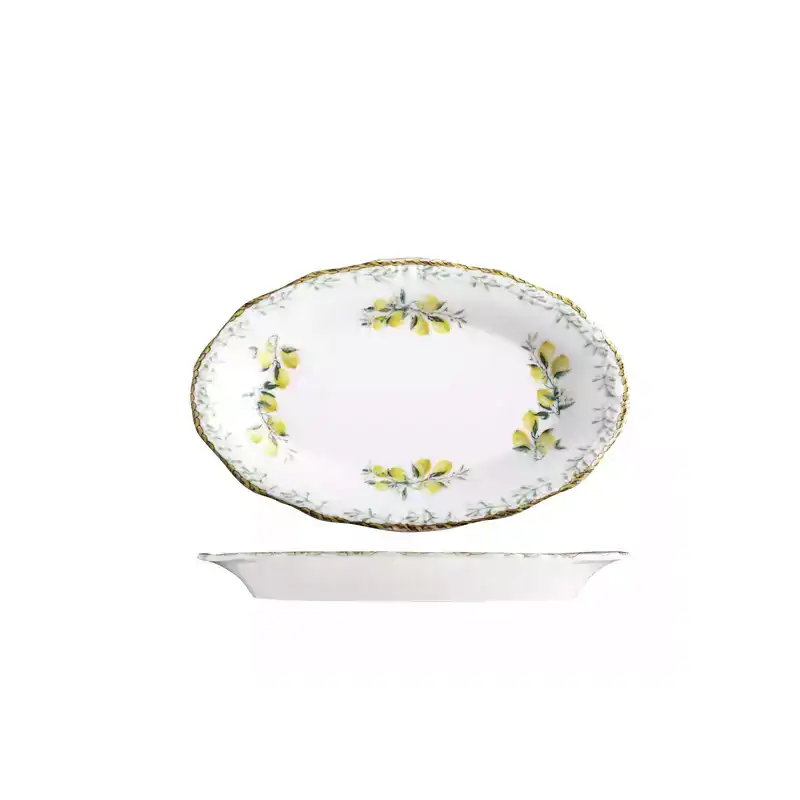 ID Fine Verona Oval Scalloped Plate 210mm (Box of 12)