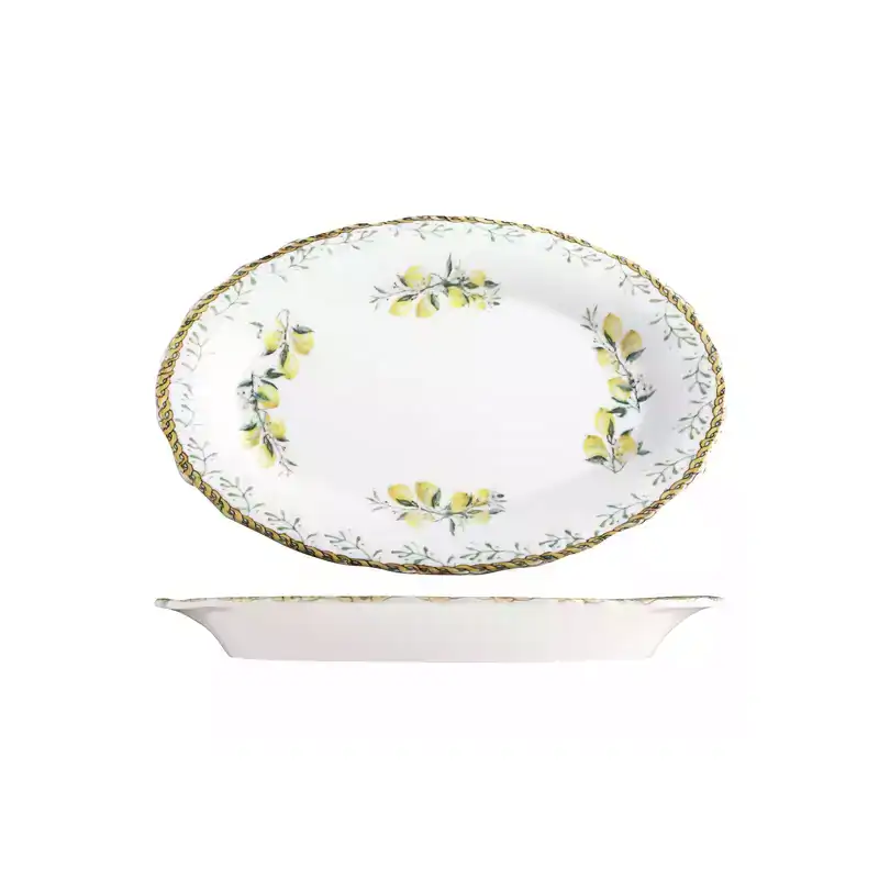 ID Fine Verona Oval Scalloped Plate 320mm (Box of 6)