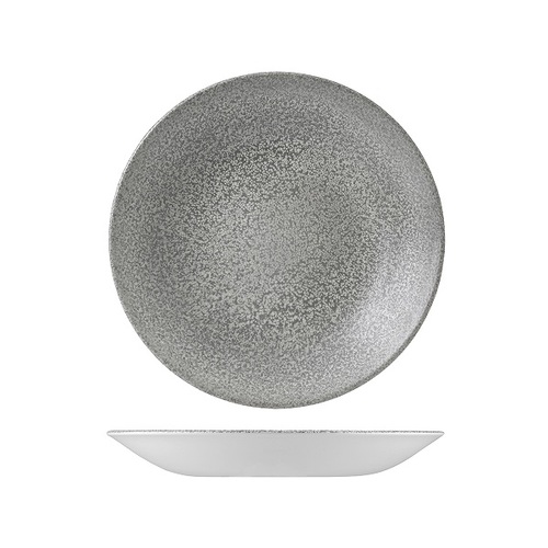 Dudson Evo Origins Natural Grey Deep Coupe Plate 255mm (Box of 12)
