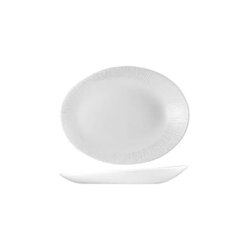 Churchill Bamboo Orb Oval Plate 346x263x50mm - Box of 12