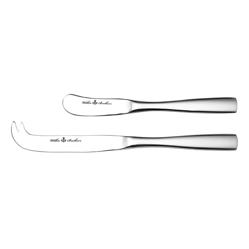 Wilkie Brothers Hartford 18/10 Stainless Steel Cheese Knife Set – 2 Piece