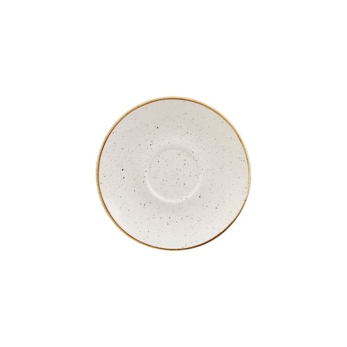 Stonecast Trace Barley White Cappuccino Saucer 156mm - Box of 12