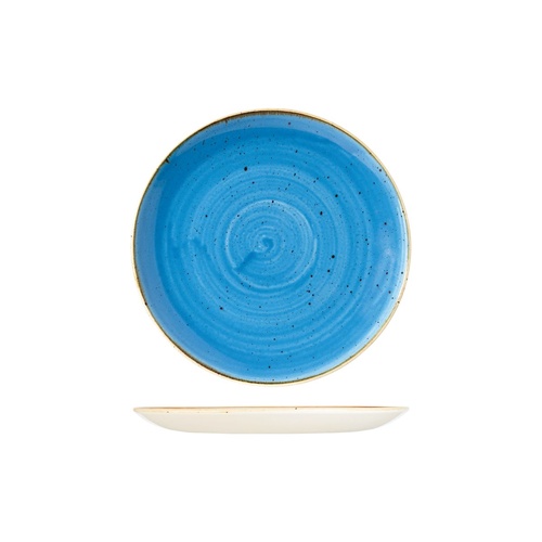 Stonecast Cornflower Round Coupe Plate Cornflower Blue 217mm - Box of 12