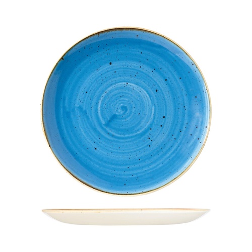 Stonecast Cornflower Blue Round Coupe Plate 288mm - Box of 12