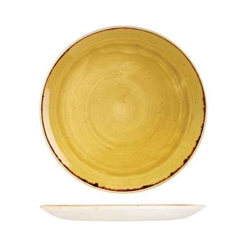 Stonecast Mustard Seed Yellow Round Coupe Plate 288mm - Box of 12