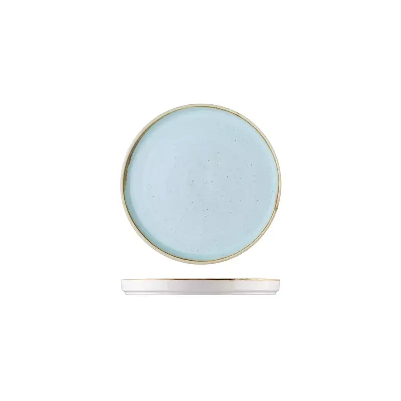 Stonecast Duck Egg Round Plate Walled Chef's Plate 210mm (Box of 6)