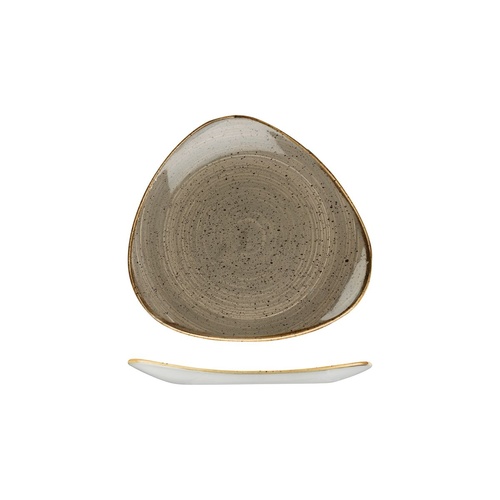 Stonecast Trace Peppercorn Grey Triangular Plate 192x192mm - Box of 12