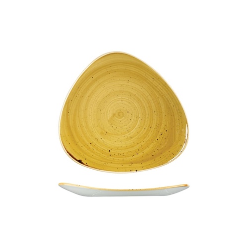 Stonecast Mustard Seed Yellow Triangular Plate 229x229mm - Box of 12
