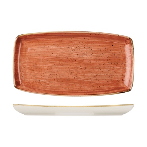 Stonecast Spiced Orange Oblong Plate 350x185mm - Box of 6