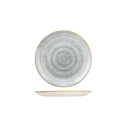 Studio Prints Homespun Round Coupe Plate Stone Grey 165mm - Box of 12