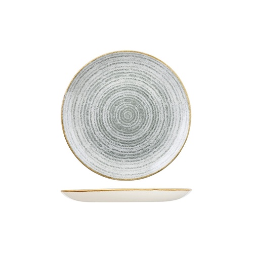 Studio Prints Homespun Round Coupe Plate Stone Grey 217mm - Box of 12