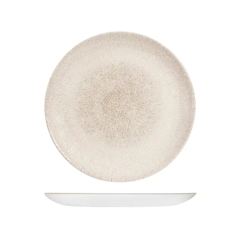 Studio Print Raku Agate Grey Round Coupe Plate 260mm - Box of 12