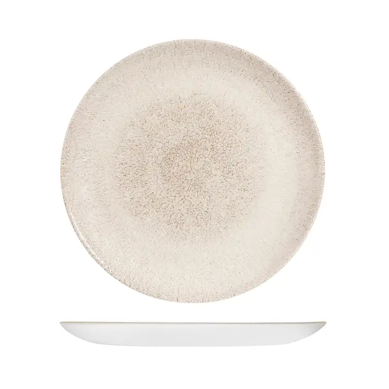 Studio Print Raku Agate Grey Round Coupe Plate 288mm - Box of 12