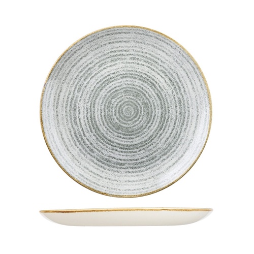 Studio Prints Homespun Round Coupe Plate Stone Grey 288mm - Box of 12