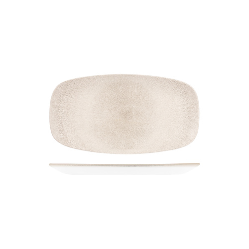 Studio Print Raku Agate Grey Oblong Chef's Plate / 355x189mm - Box of 6