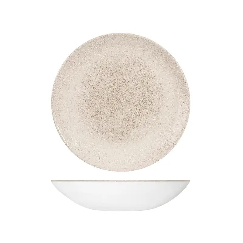 Studio Print Raku Agate Grey Round Coupe Bowl 248mm / 1136ml - Box of 12