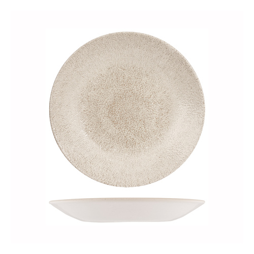 Studio Print Raku Agate Grey Round Deep Coupe Plate 255mm - Box of 12