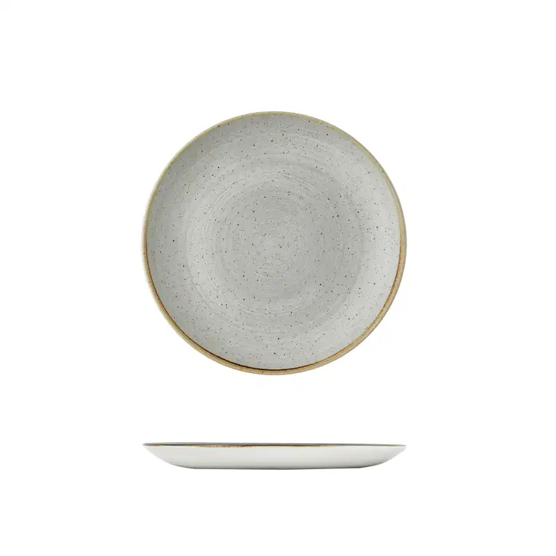 Stonecast Raw Grey Round Coupe Plate 260mm (Box of 12)