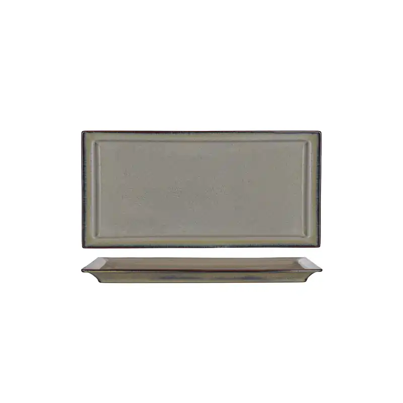 Tablekraft Artistica Rectangular Plate With Rim 390x185mm Canvas (Box of 6)