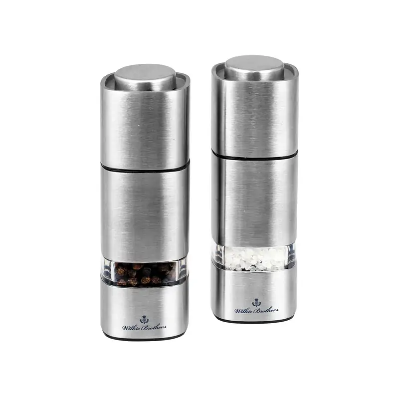 Wilkie Brothers Square Stainless Steel S+P Mill Set Stainless Steel 13cm