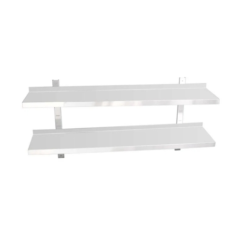 AFFD-0945 Stainless Steel Double Tier Solid Wall Shelf 900 x 450 x 660 mm