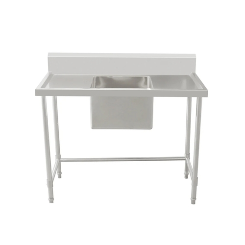ASS-1870C Stainless Steel Single Sink Bench 1800w x 700d x 900h mm (Sink at Centre)