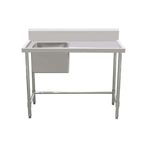 ASS-1870L Stainless Steel Single Sink Bench 1800w x 700d x 900h mm (Sink at Left)