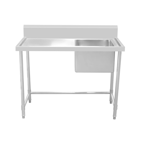 ASS-1870R Stainless Steel Single Sink Bench 1800w x 700d x 900h mm (Sink at Right)