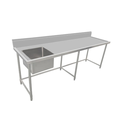 ASS-2160L Stainless Steel Single Sink Bench 2100w x 600d x 900h mm (Sink at Left)