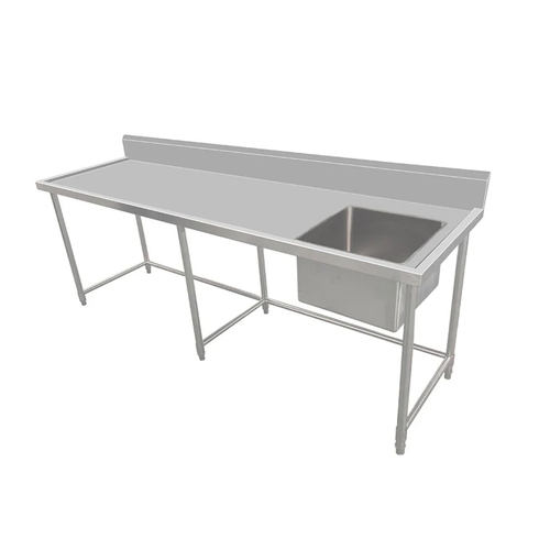 ASS-2170R Stainless Steel Single Sink Bench 2100w x 700d x 900h mm (Sink at Right)