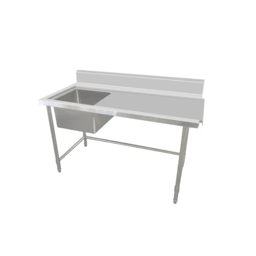 ASSD-1570LR Stainless Steel Inlet Single Sink Bench 1500w x 700d x 900h mm (Inlet Left/Sink Right)