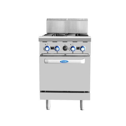 Cookrite AT80G4B-O-LPG - 4 Burner Gas Cooktop with Oven - LPG