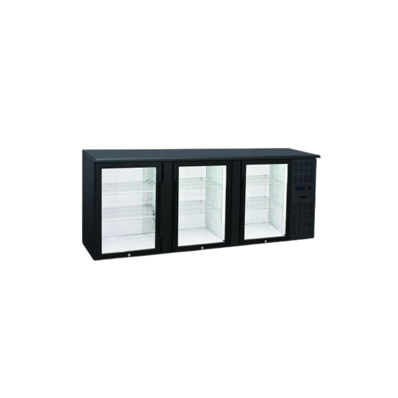 Anvil BBZ0300 Back Bar Refrigerator 3 Door - Black