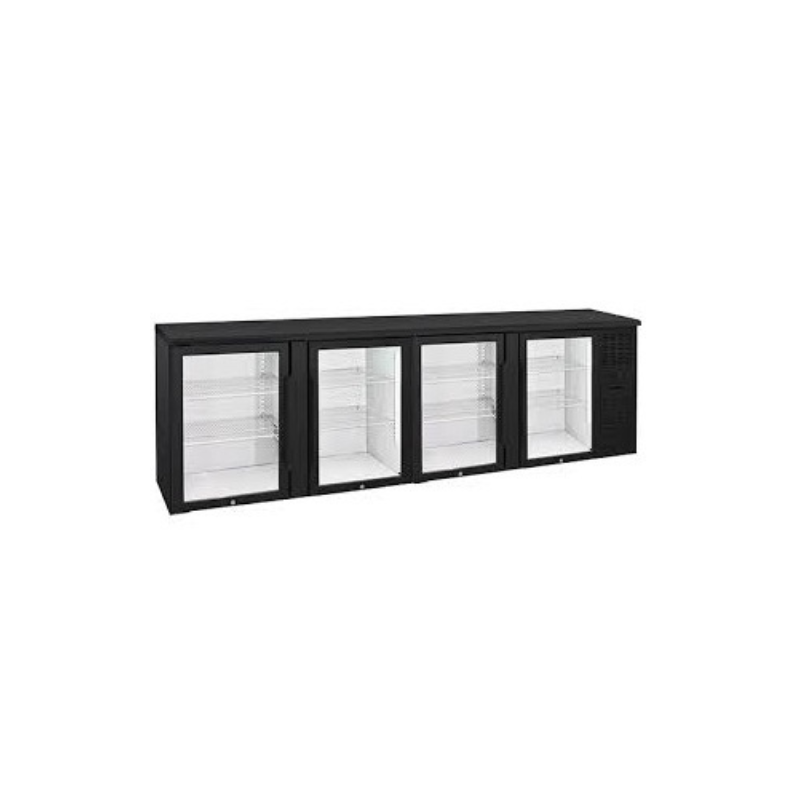 Anvil BBZ0400 Back Bar Refrigerator 4 Door - Black