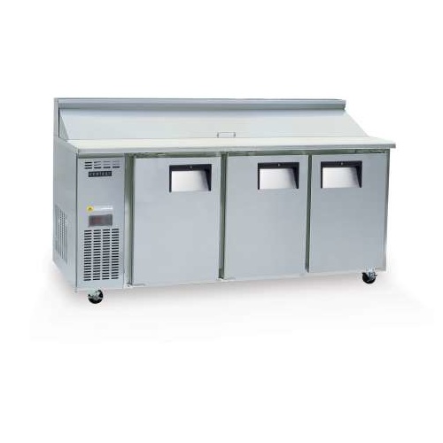 Skope BC180-S-3RRRS-E - 3 Solid Door Sandwich Preparation Non-GN Fridge