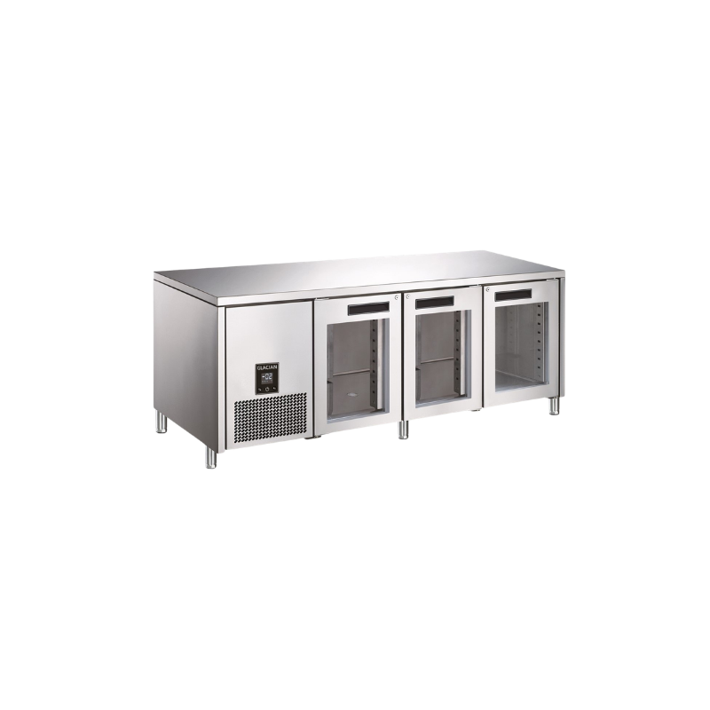 Glacian BCG61885 - 3 Door Glass Underbench Fridge