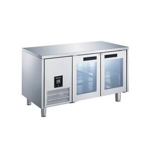 Glacian BCG71815 - 2 Door Glass Underbench Fridge