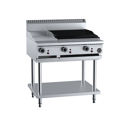 B+S BT-GRP3-CGR6 Gas Combination 300mm Grill Plate & 600mm Char Grill