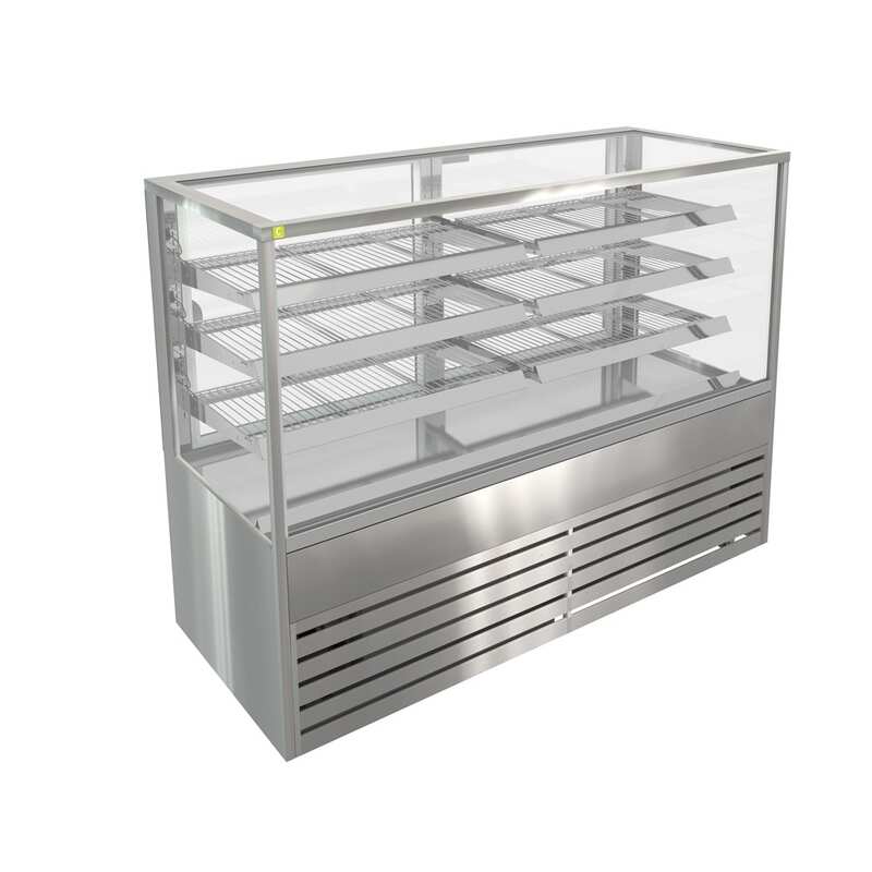 Cossiga BTGRF18 Refrigerated Freestanding Solid Front with Rear Glass Doors - 1800mm