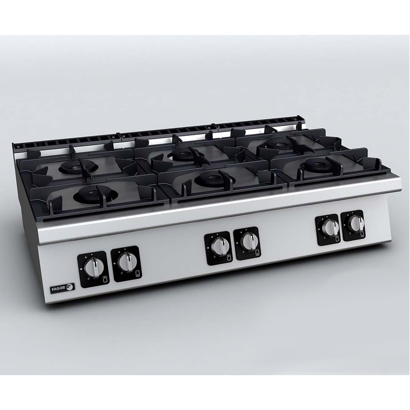 Fagor C-G760H - Bench Top 6 Gas Burners - NG 